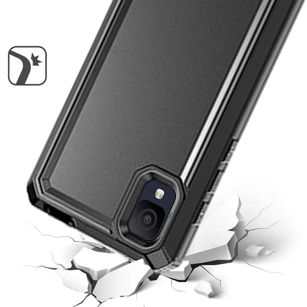 For TCL ION Z Tough Modern Fused Hybrid Armor Hard PC TPU Rubber Shockproof Drop Protection Impact Phone Case Cover