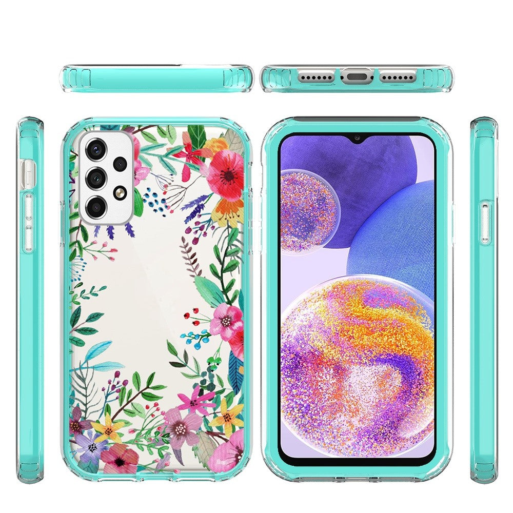 For Samsung Galaxy A23 5G Beautiful Design Hybrid Triple Layer Armor Hard PC Rubber Shockproof Frame Phone Case Cover