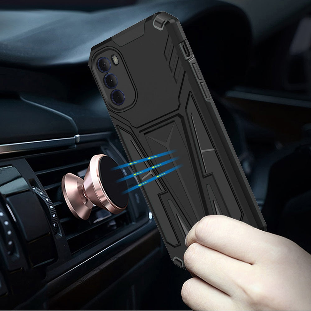 For Motorola Moto G 5G 2022 Heavy Duty Protection Hybrid Built-in Kickstand Rugged Shockproof Military Grade Dual Layer Phone Case Cover