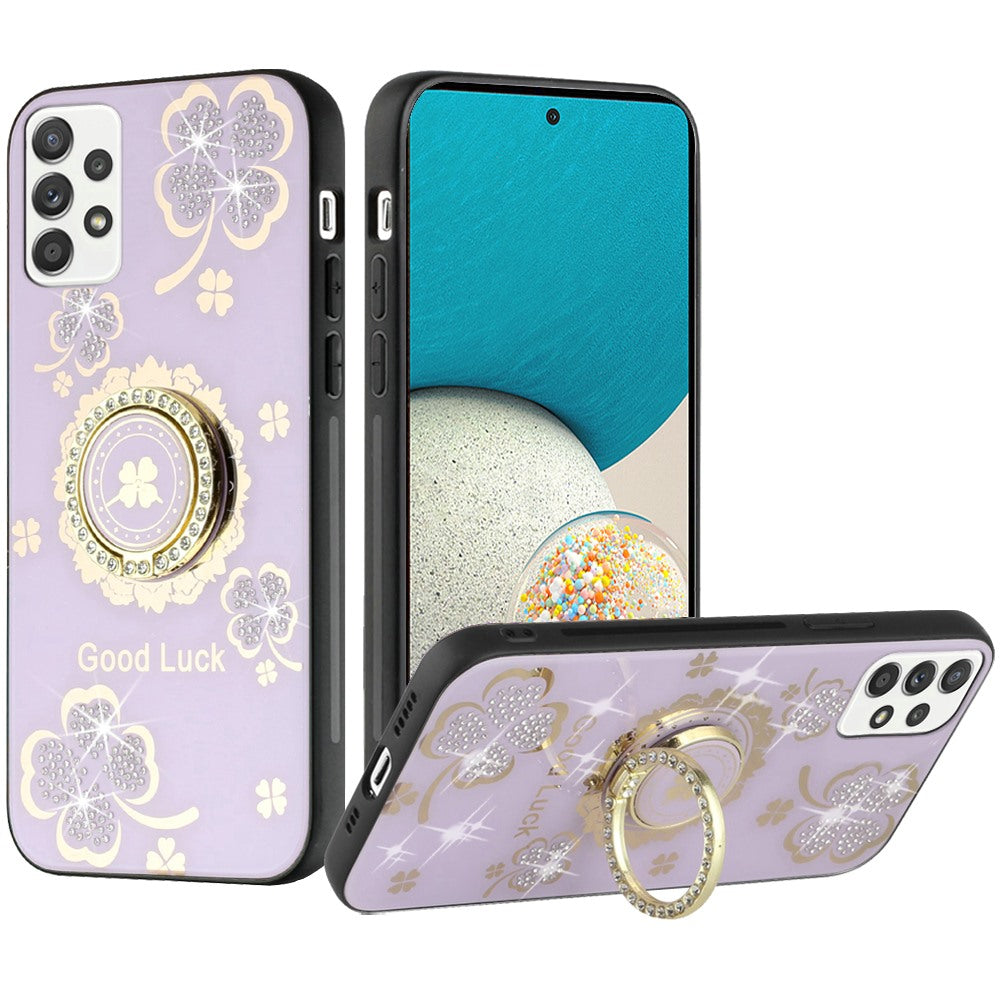 For Samsung Galaxy A73 5G 3D Diamond Bling Sparkly Glitter Ornaments Engraving Hybrid Armor Rugged Metal Fashion Phone Case Cover