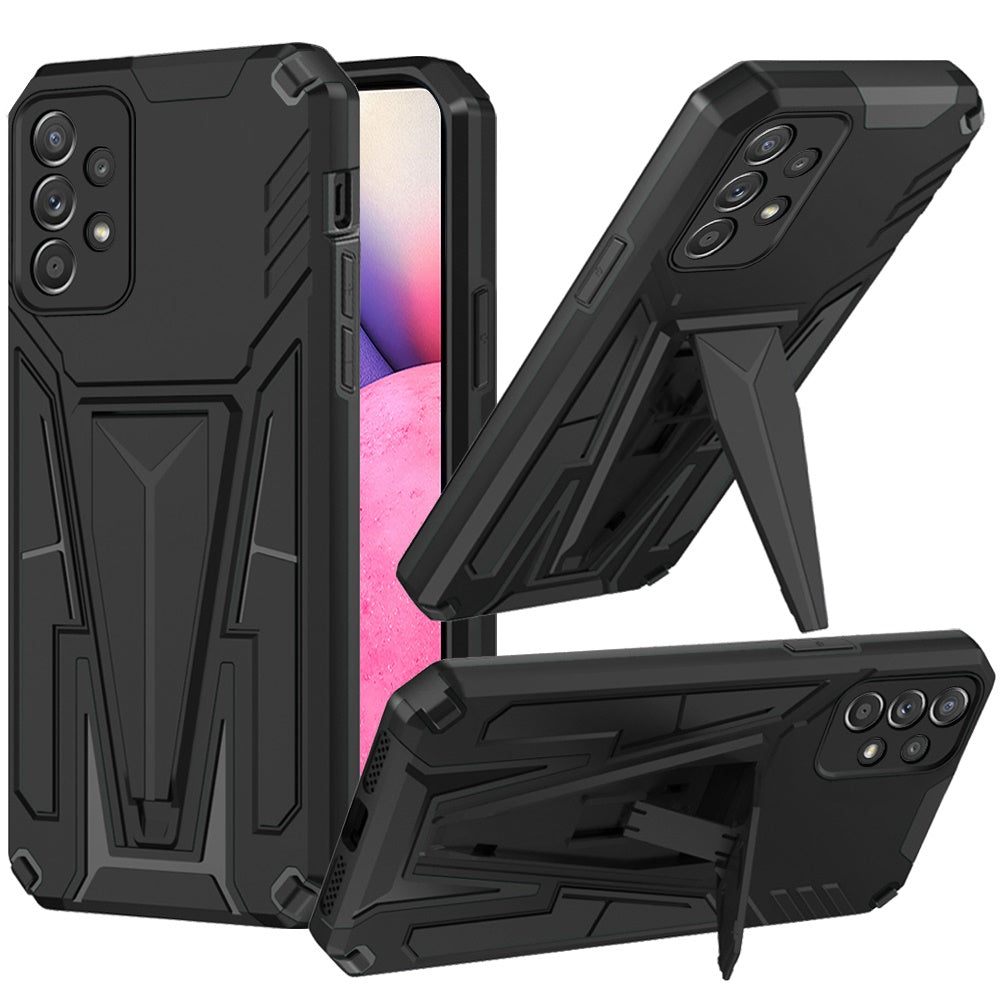 For Samsung Galaxy A33 5G Heavy Duty Protection Hybrid Built-in Kickstand Rugged Shockproof Military Grade Dual Layer Full Body Phone Case Cover
