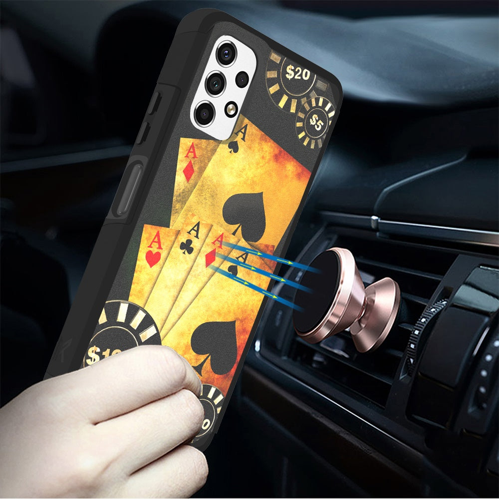 For Samsung Galaxy A23 5G Graphic Design Pattern Hard PC TPU Tough Strong Hybrid Shockproof Armor Frame Phone Case Cover