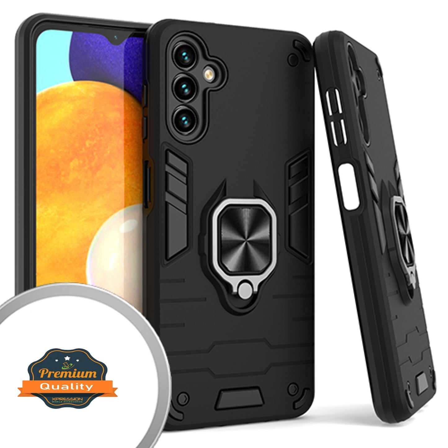 For Samsung Galaxy A13 5G Military Grade Protection Heavy Duty Armor Shockproof with 360 Ring Kickstand Stand Holder Phone Case Cover