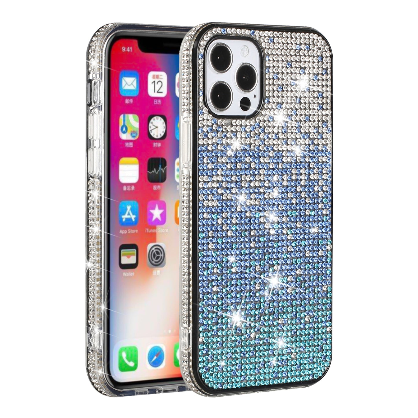 For Samsung A03 Core Glitter Bling Ultra Thin TPU Sparkle Diamond Rhinestone Shiny Hybrid Full Cover Crystal Stones Back Phone Case Cover