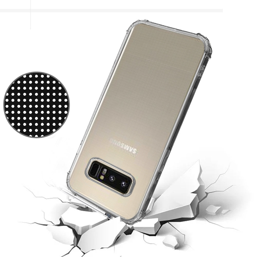 For Samsung Galaxy Note 8 Hybrid Transparent Thick Pure TPU Rubber Silicone 4 Corners Gel Shockproof Protective Slim Back Clear Phone Case Cover