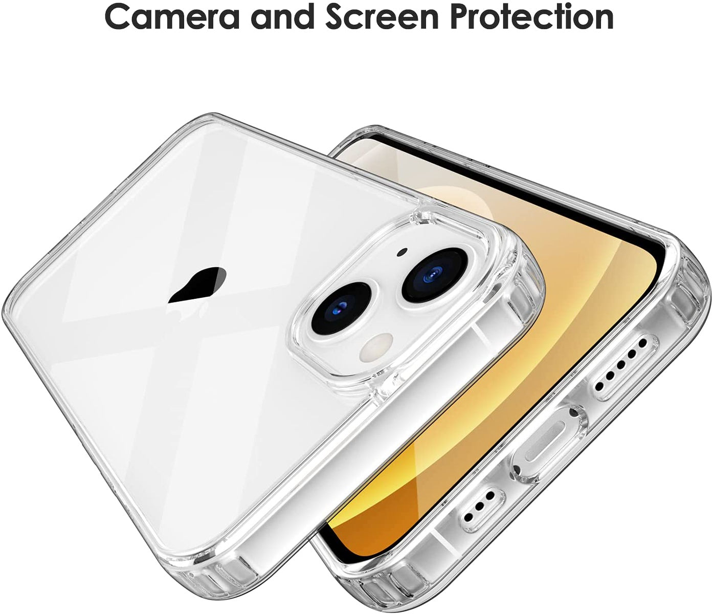 For Samsung Galaxy A13 5G Crystal Clear Back Panel + TPU Bumper Hybrid Thin Slim Hard Shockproof Defender Anti-Drop Crystal Clear Phone Case Cover