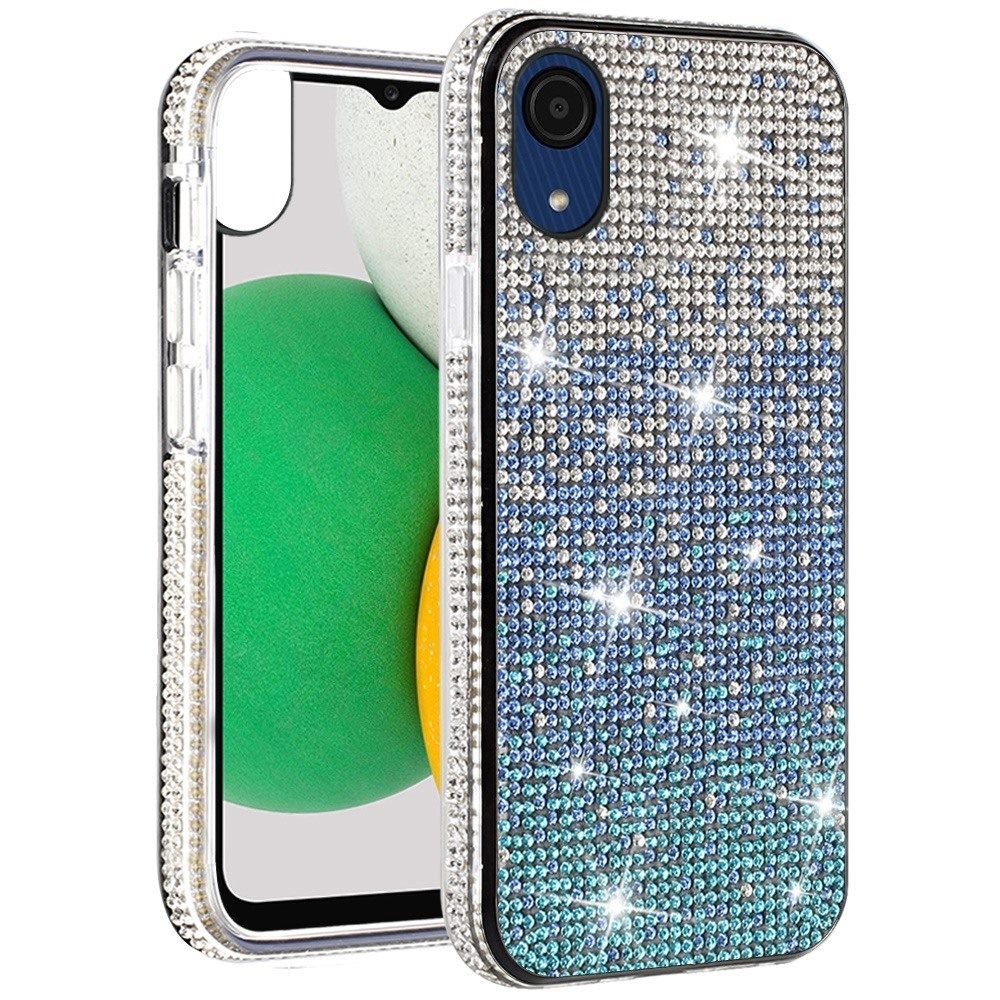 For Samsung A03 Core Glitter Bling Ultra Thin TPU Sparkle Diamond Rhinestone Shiny Hybrid Full Cover Crystal Stones Back Phone Case Cover