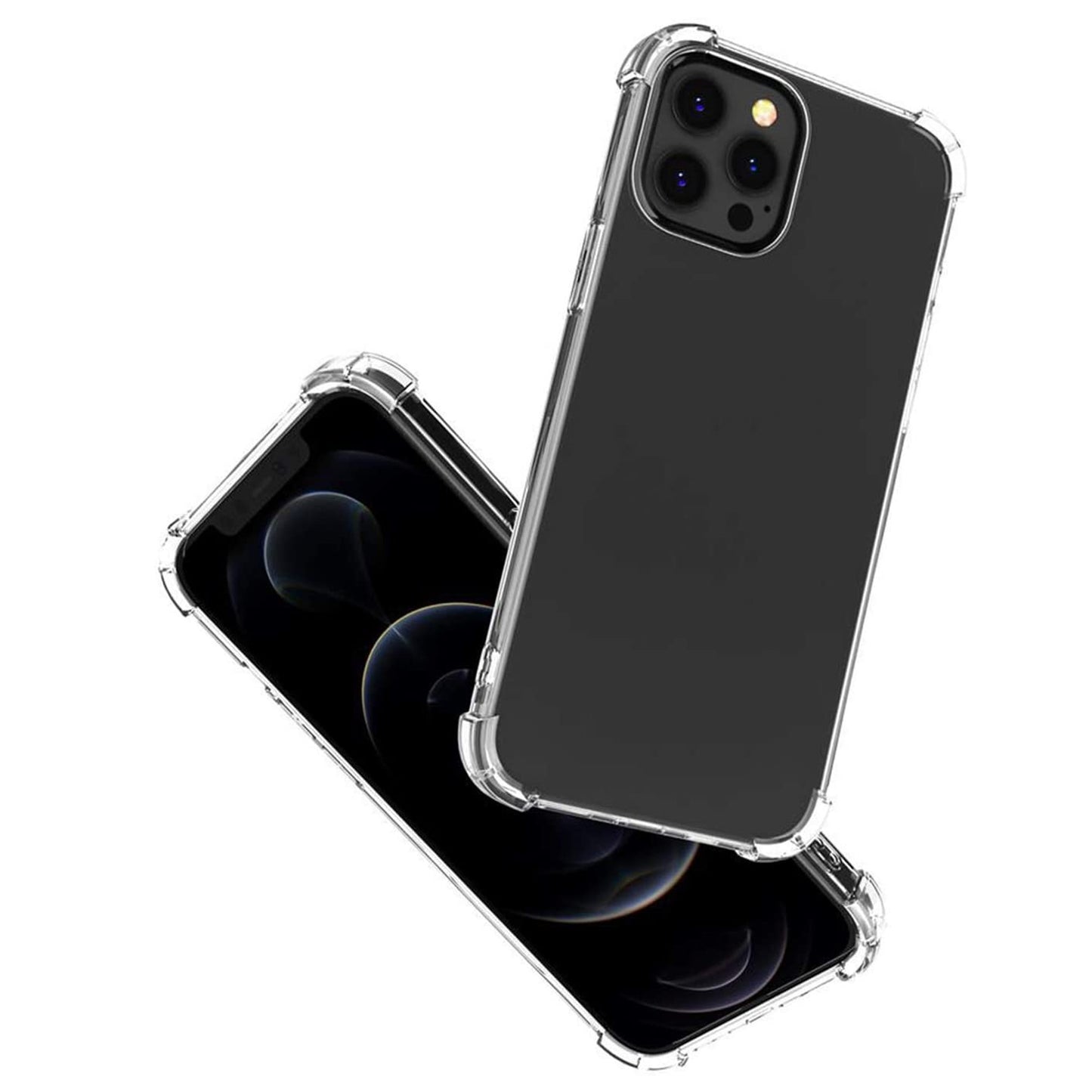 For Samsung Galaxy A03S Slim Transparent Hybrid with Soft TPU Rubber Corner Bumper with Raised Edges Shock Absorption Clear Phone Case Cover