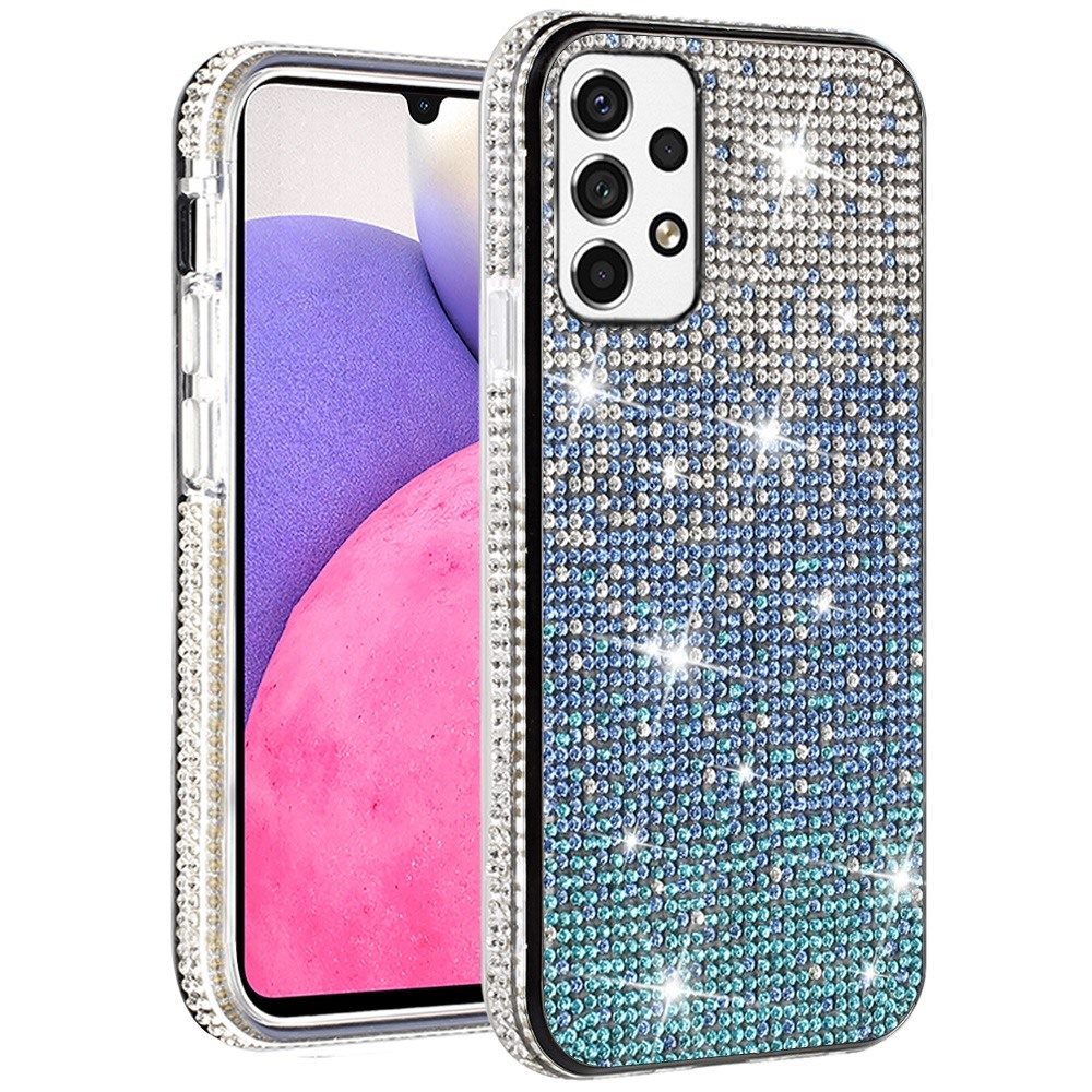 For Samsung Galaxy A33 5G Glitter Bling Ultra Thin TPU Sparkle Diamond Rhinestone Shiny Full Cover Crystal Stones Back Phone Case Cover
