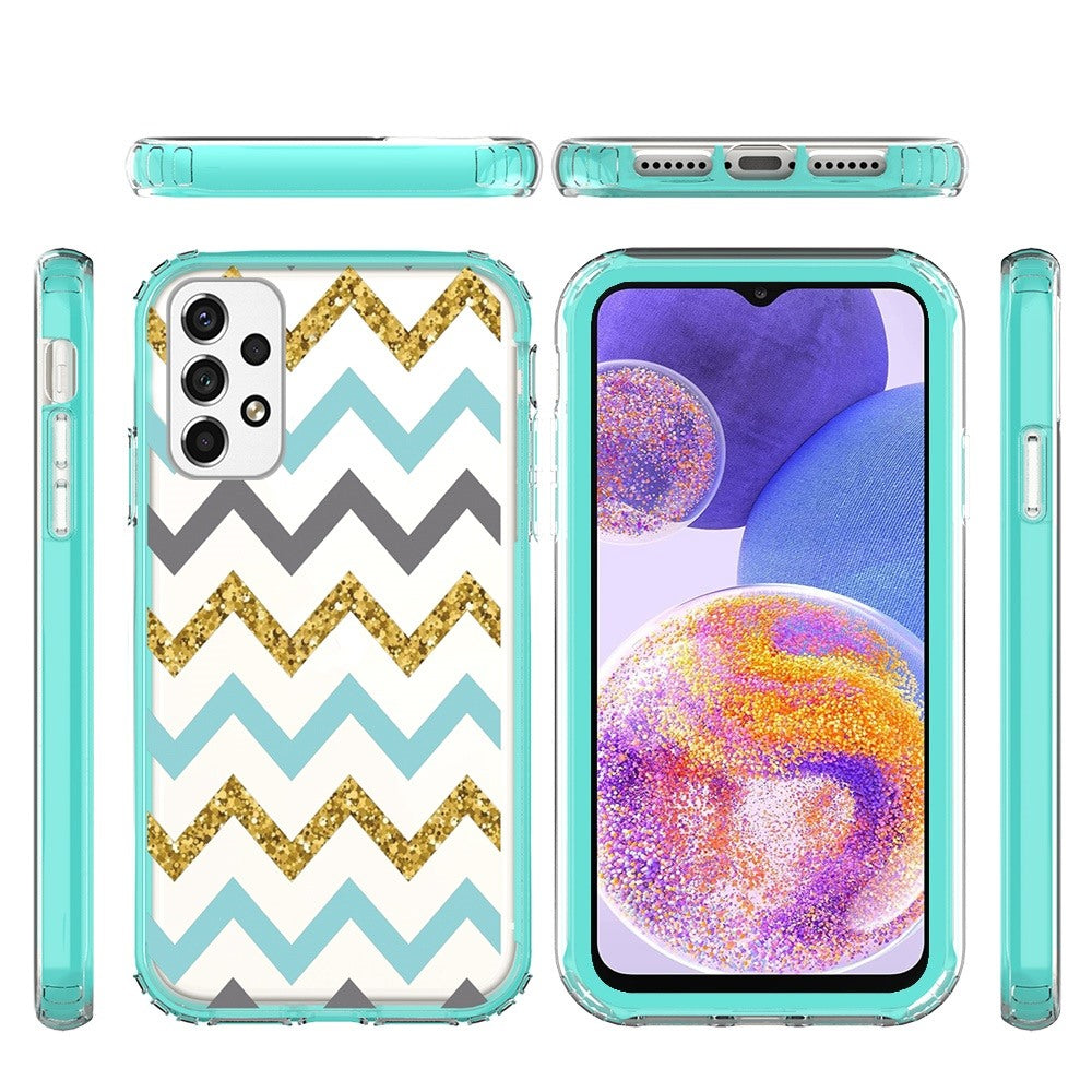 For Samsung Galaxy A23 5G Beautiful Design Hybrid Triple Layer Armor Hard PC Rubber Shockproof Frame Phone Case Cover
