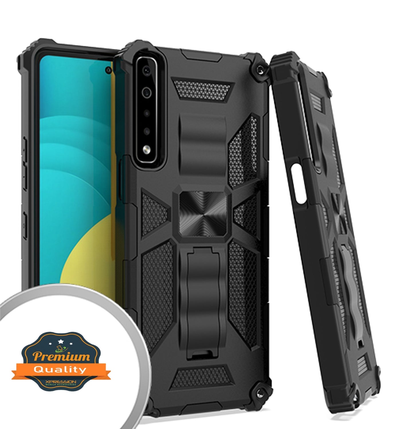 For Samsung Galaxy A13 5G Cases with Invisible Kickstand Stand Dual Layer Hybrid Defender Military Grade Shockproof Hard PC Phone Case Cover