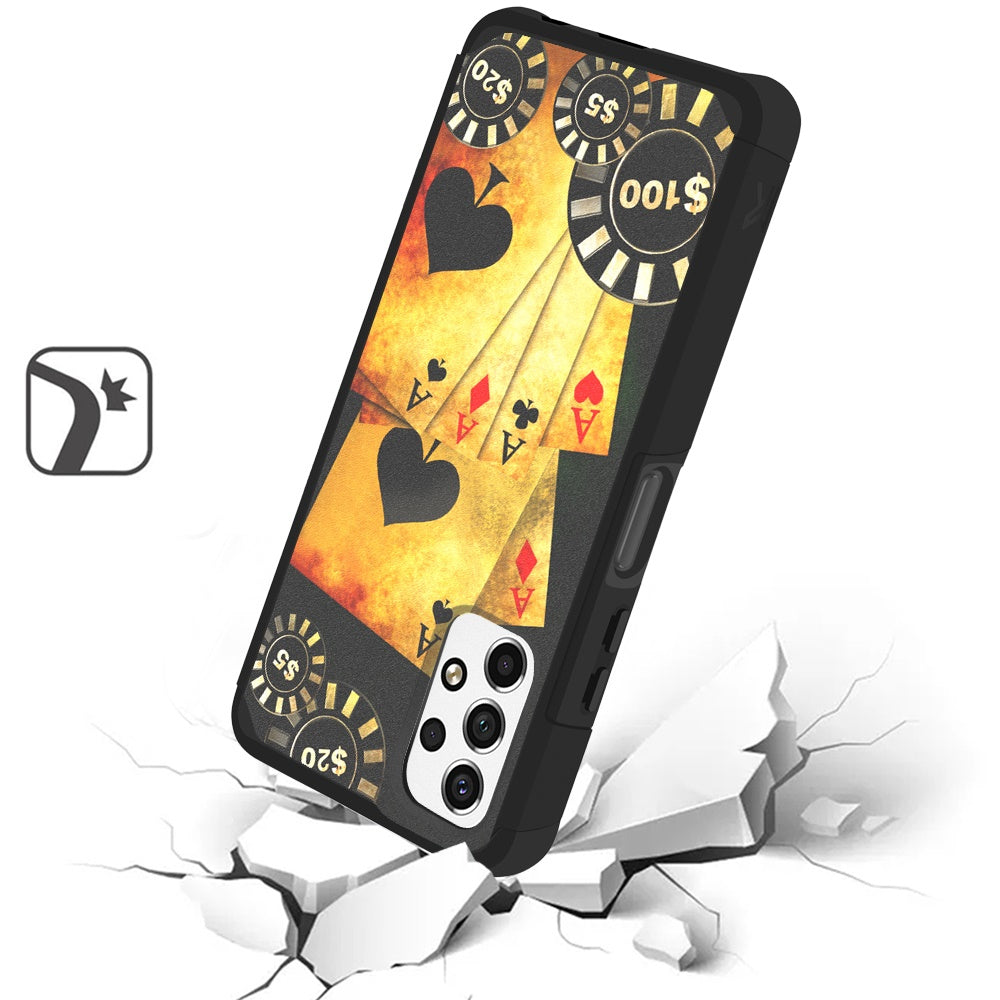 For Samsung Galaxy A23 5G Graphic Design Pattern Hard PC TPU Tough Strong Hybrid Shockproof Armor Frame Phone Case Cover