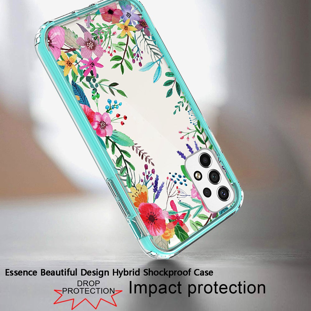 For Samsung Galaxy A53 5G Beautiful Design 3 in 1 Hybrid Triple Layer Armor Hard Plastic Rubber TPU Protective Frame Phone Case Cover