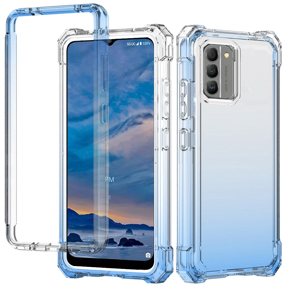 For Nokia G400 5G Clear Gradient Hybrid Thick Guard Shockproof Dual Layer Hard PC + TPU Bumper Frame Armor Phone Case Cover