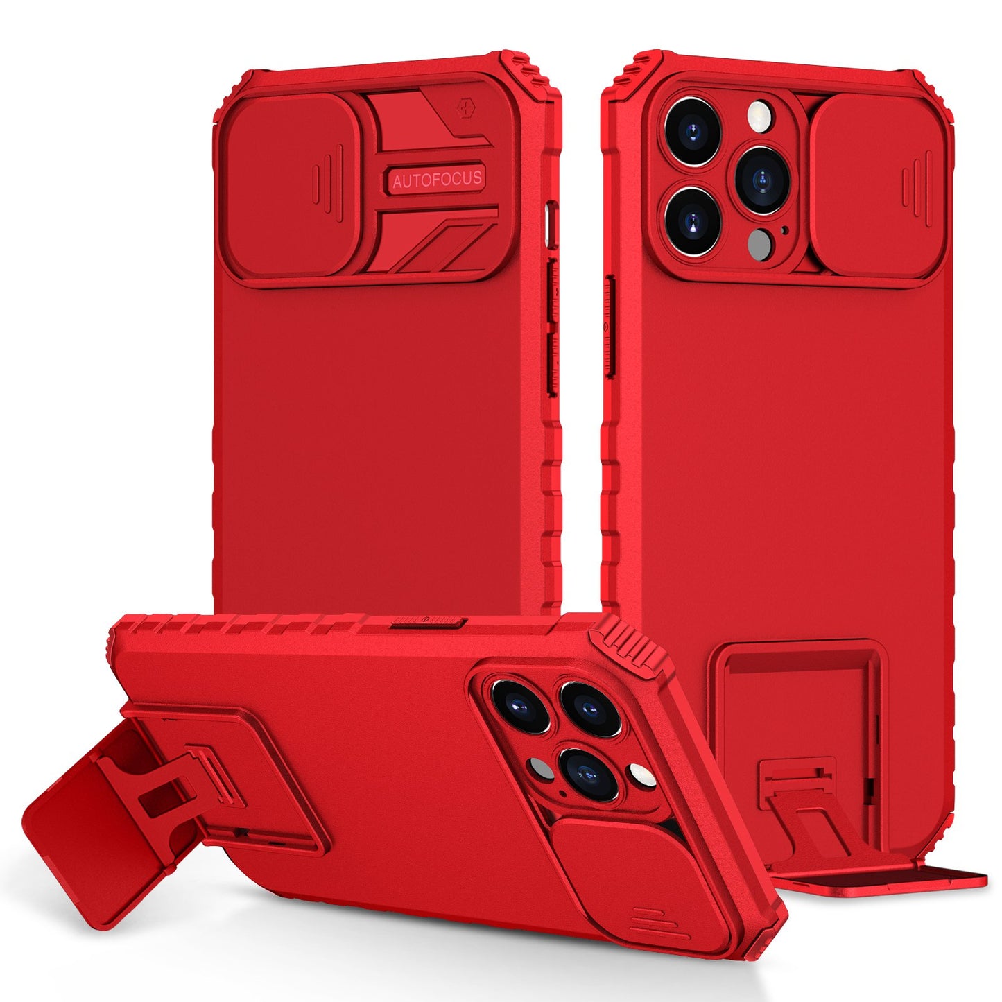 For Apple iPhone 11 (6.1") Slim Hybrid Hard PC & TPU Rubber Shockproof with Kickstand & Covered Camera Protection Phone Case Cover