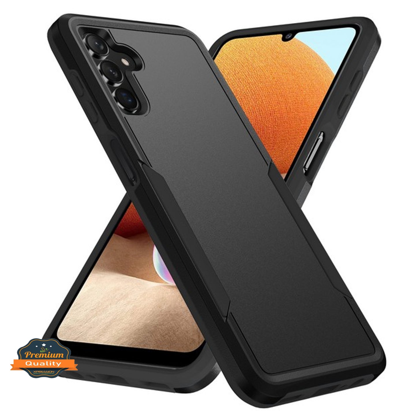 For Samsung Galaxy A13 5G Hybrid Bumper Rugged Dual Layer Heavy-Duty Military-Grade Rugged TPU Defender Protective Phone Case Cover