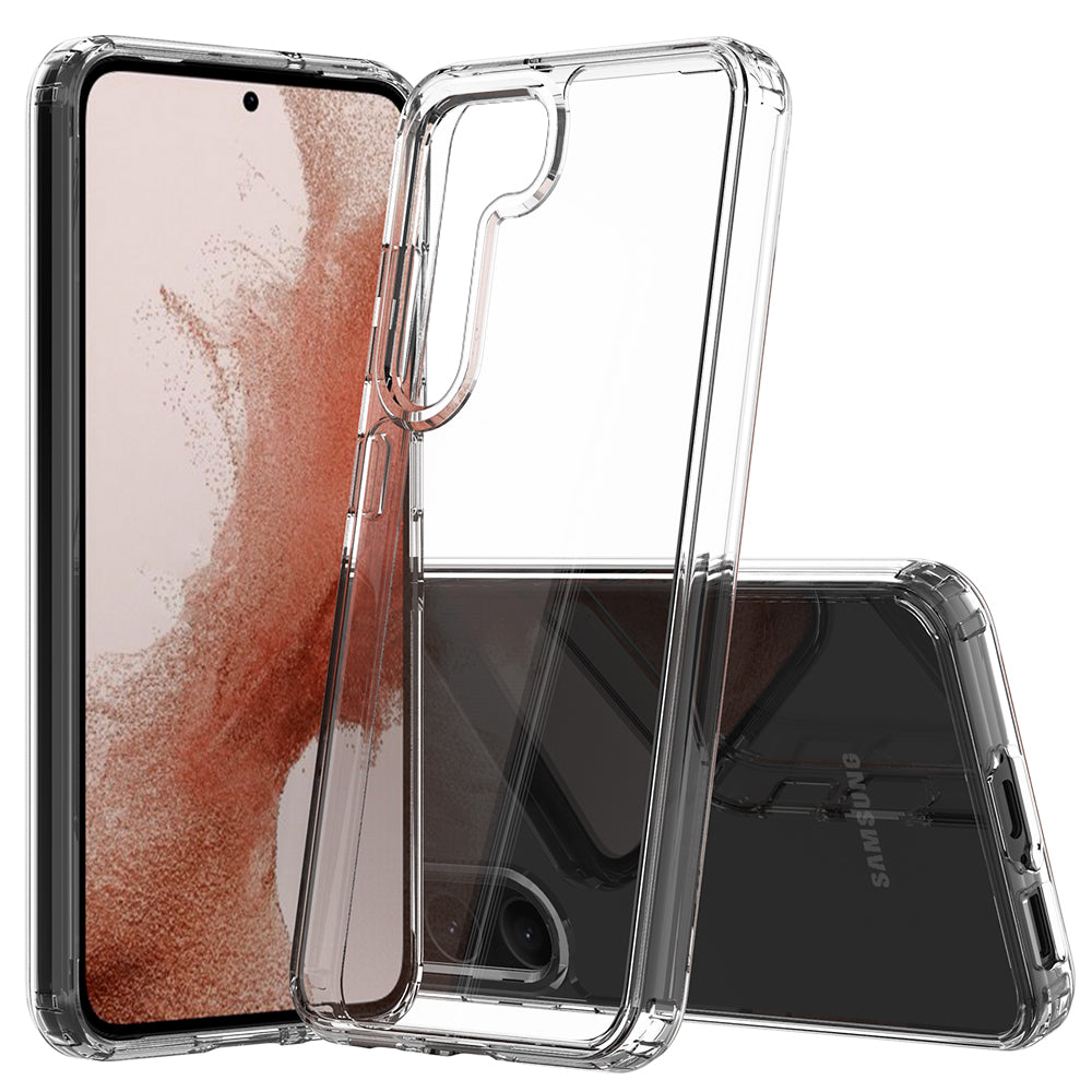 For Samsung Galaxy S23 /Plus /Ultra Hybrid Transparent Clear Acrylic Back Hard PC & TPU Protective Bumper Extra Shock-Absorb Phone Case Cover