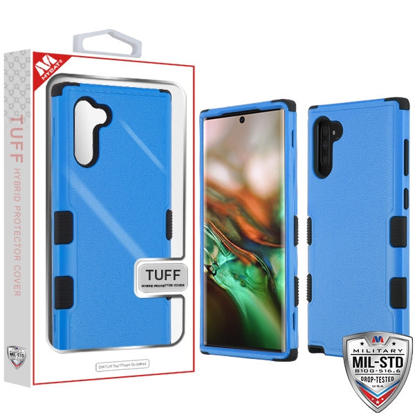 For Samsung Galaxy S10 5G (6.7") Hybrid Three Layer Hard PC Shockproof Heavy Duty TPU Rubber Anti-Drop Blue Phone Case Cover