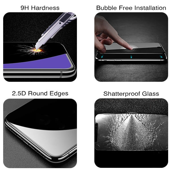 For Alcatel 3V 5032w (2019) Full Coverage Tempered Glass Screen Protector Full Screen 3D Curved Cover Clear / Black Screen Protector