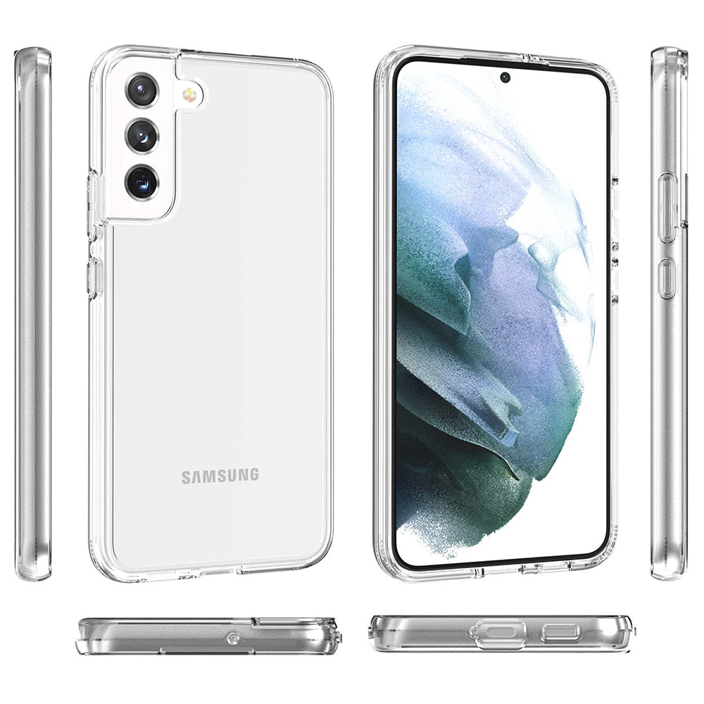 For Samsung Galaxy S23+ Plus Clear Full Transparency Thick Hybrid Hard PC Shell & Soft TPU Shock-Absorption Bumper Transparent Phone Case Cover