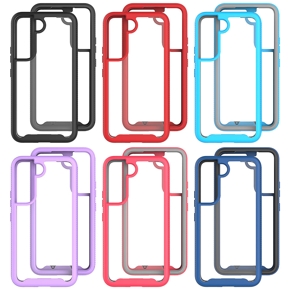 For Samsung Galaxy S22 /Plus Ultra Hybrid Clear Shockproof Dual Layer Protection Hard Rugged PC and Soft TPU Silicone Bumper Frame Back Phone Case Cover