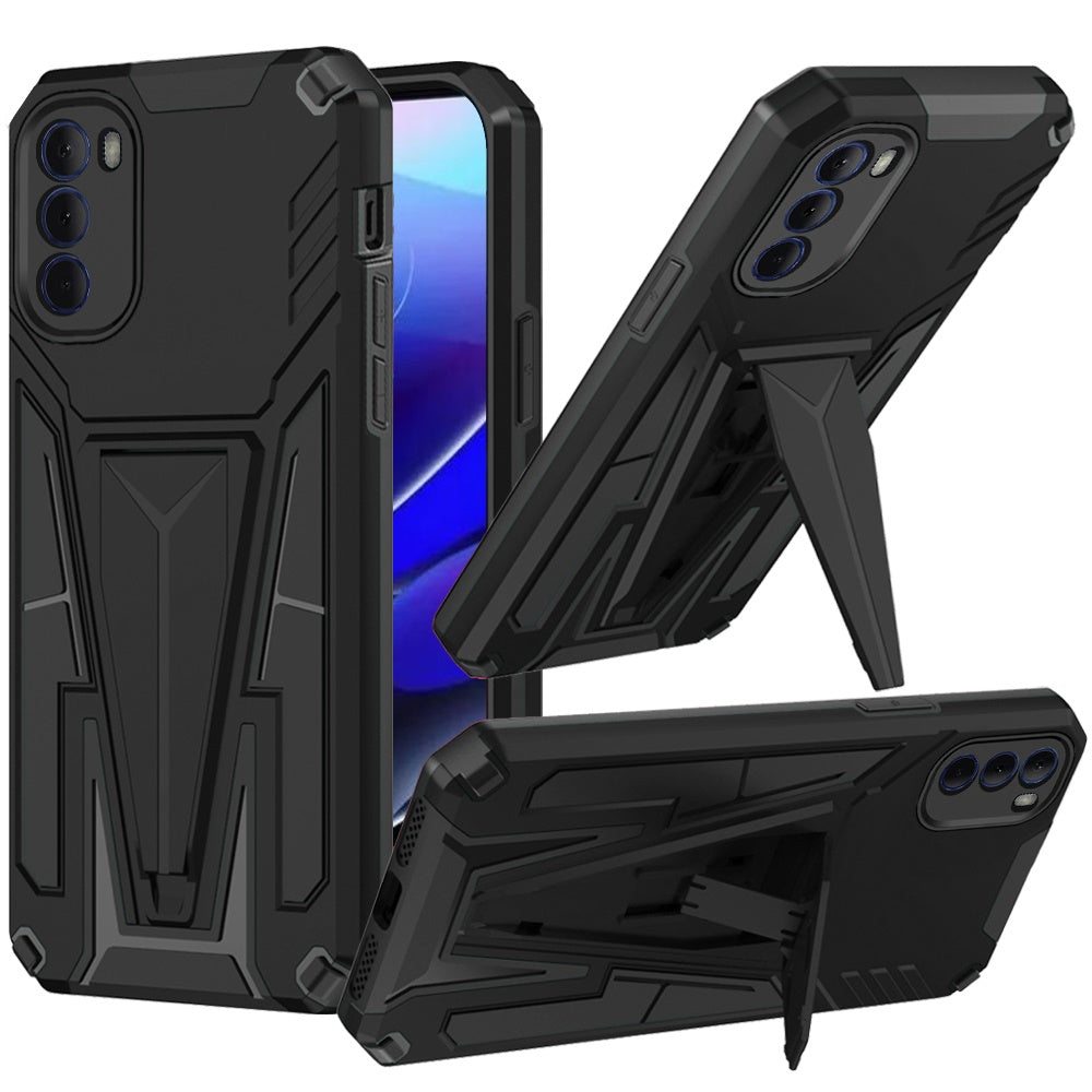 For Motorola Moto G Stylus 5G 2022 Heavy Duty TPU Hybrid Built-in Kickstand Rugged Shockproof Military Grade Dual Layer Phone Case Cover