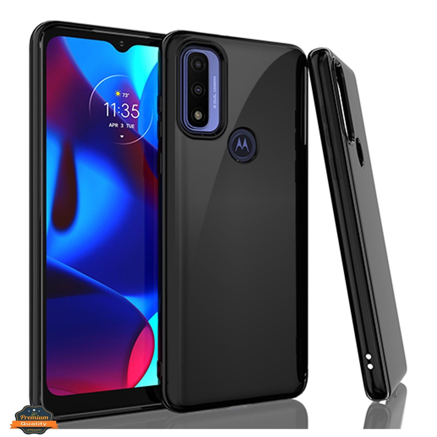 For Motorola Moto G Power 2022 (6.5") Ultra Slim Thin Transparent Silicone Soft Skin Flexible TPU Gel Rubber Candy Gummy Protective Hybrid Phone Case Cover