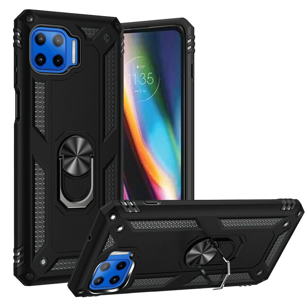 For Motorola Moto G Power 2022 Hybrid Durable 360 Degree Rotatable Ring Stand Holder Kickstand Fit Magnetic Car Mount Phone Case Cover