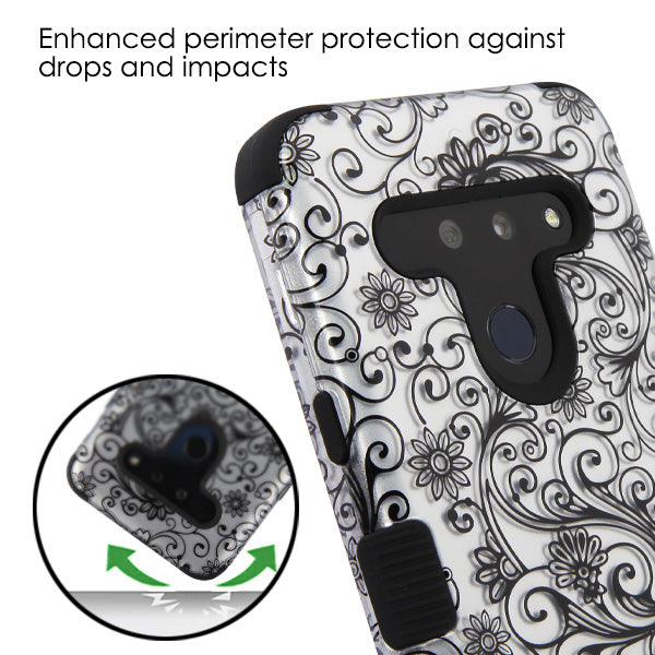For LG G8 Thinq Hybrid Dual Layer Hard PC Cases Shockproof TPU Rugged Bumper Phone Case Cover