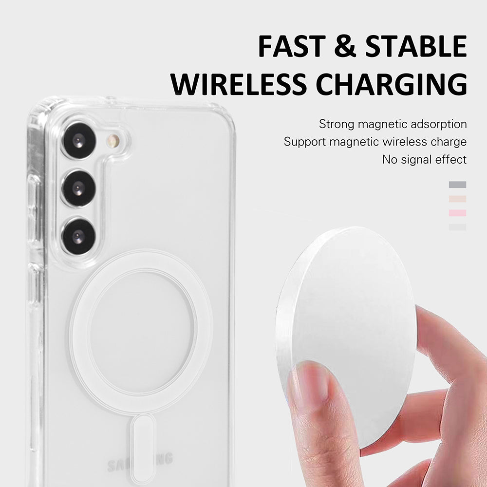 For Samsung Galaxy S23 /Plus /Ultra Crystal Clear Hybrid Impact Protection Case with Magsafe Compatibility Phone Case Cover