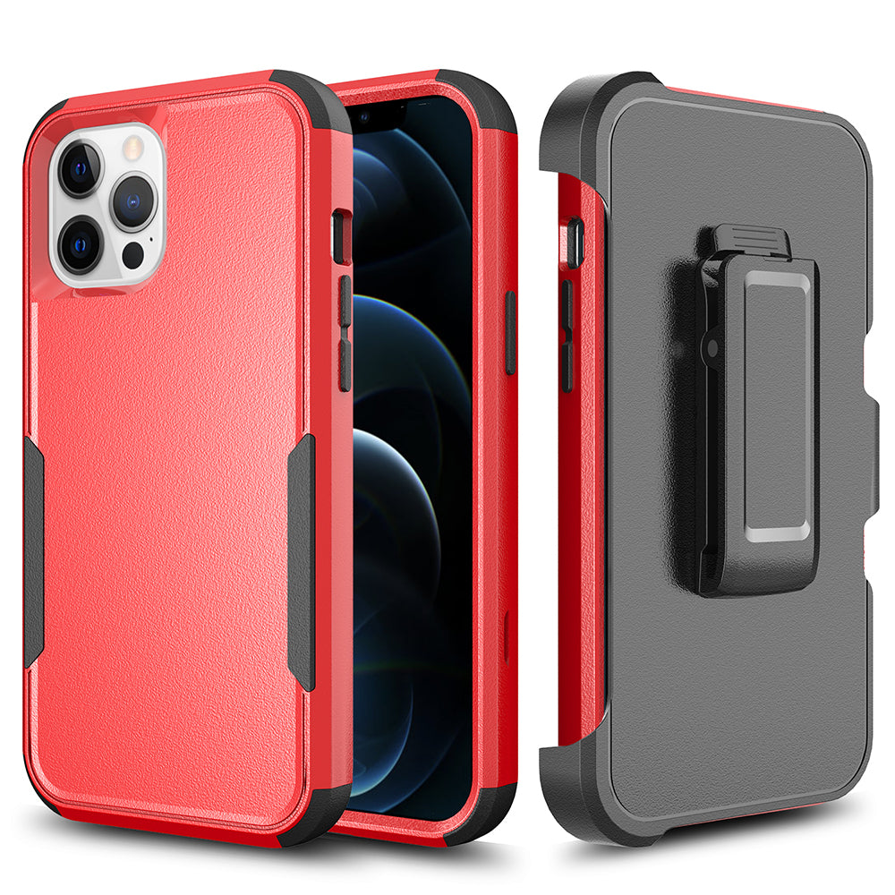 For Apple iPhone 13 / Pro Max Heavy Duty Cases with Rotatable Holster Kickstand Belt Clip Combo Hard PC + TPU Rugged Hybrid Bumper Phone Case Cover