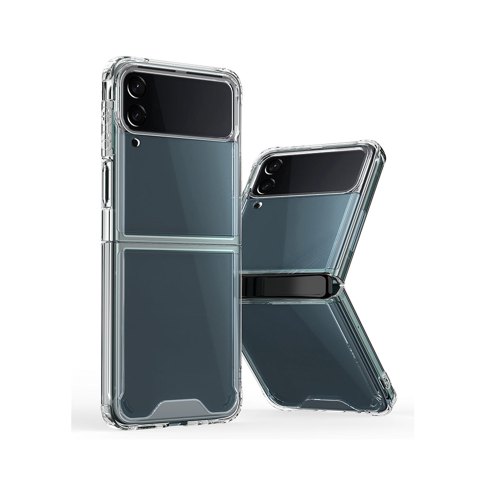 For Samsung Galaxy Z Flip 3 5G Hybrid Transparent Clear Acrylic Hard PC & Candy TPU Flip Snap On Back Protector Phone Case Cover