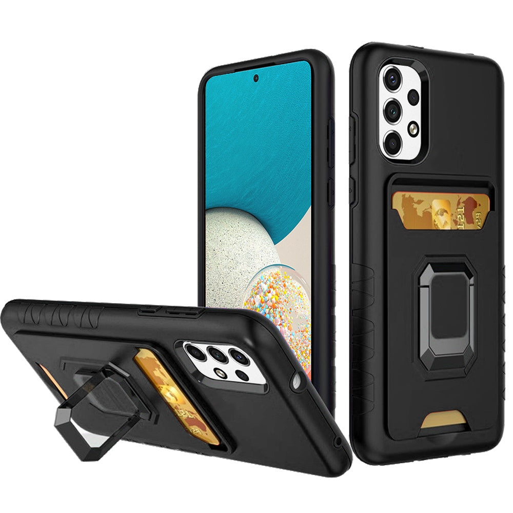 For Samsung Galaxy A53 5G Wallet Case Designed with Credit Card Holder & Stand Kickstand Ring Heavy Duty Hybrid Armor Phone Case Cover