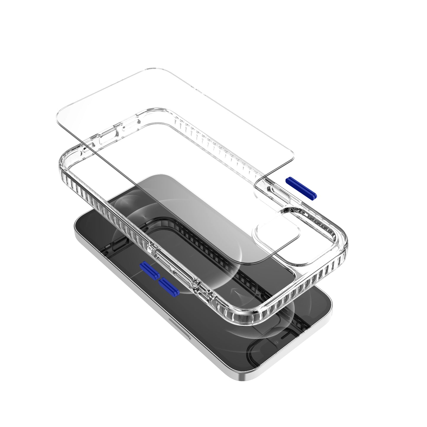 For Samsung Galaxy A33 5G Crystal Transparent Rugged Shockproof Hybrid PC+TPU Colorful Buttons Military Grade Protection Back Phone Case Cover