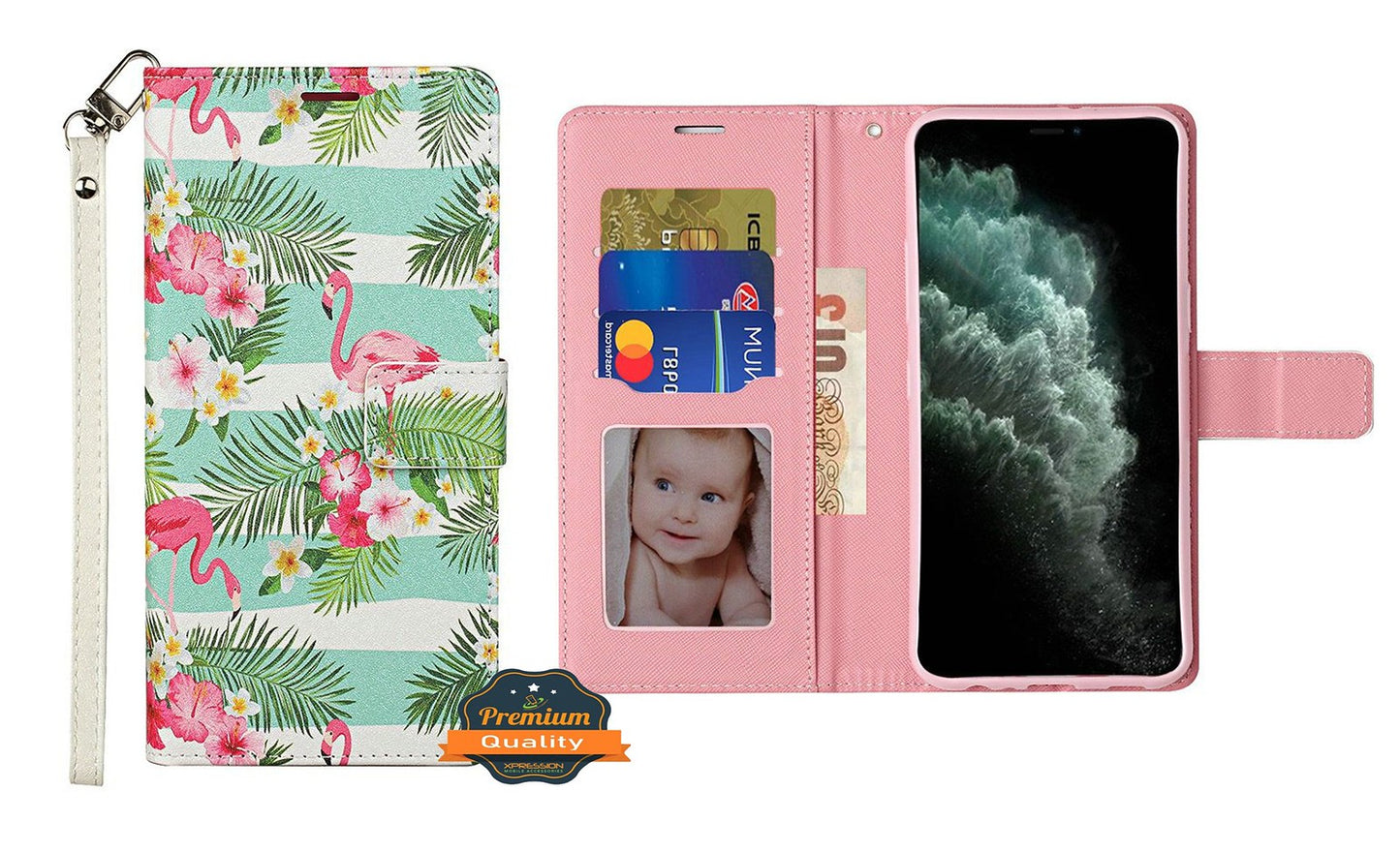 For Apple iPhone 11 (6.1") Wallet PU Leather Design Pattern with Credit Card Slot, Stand Magnetic Folio Pouch Phone Case Cover