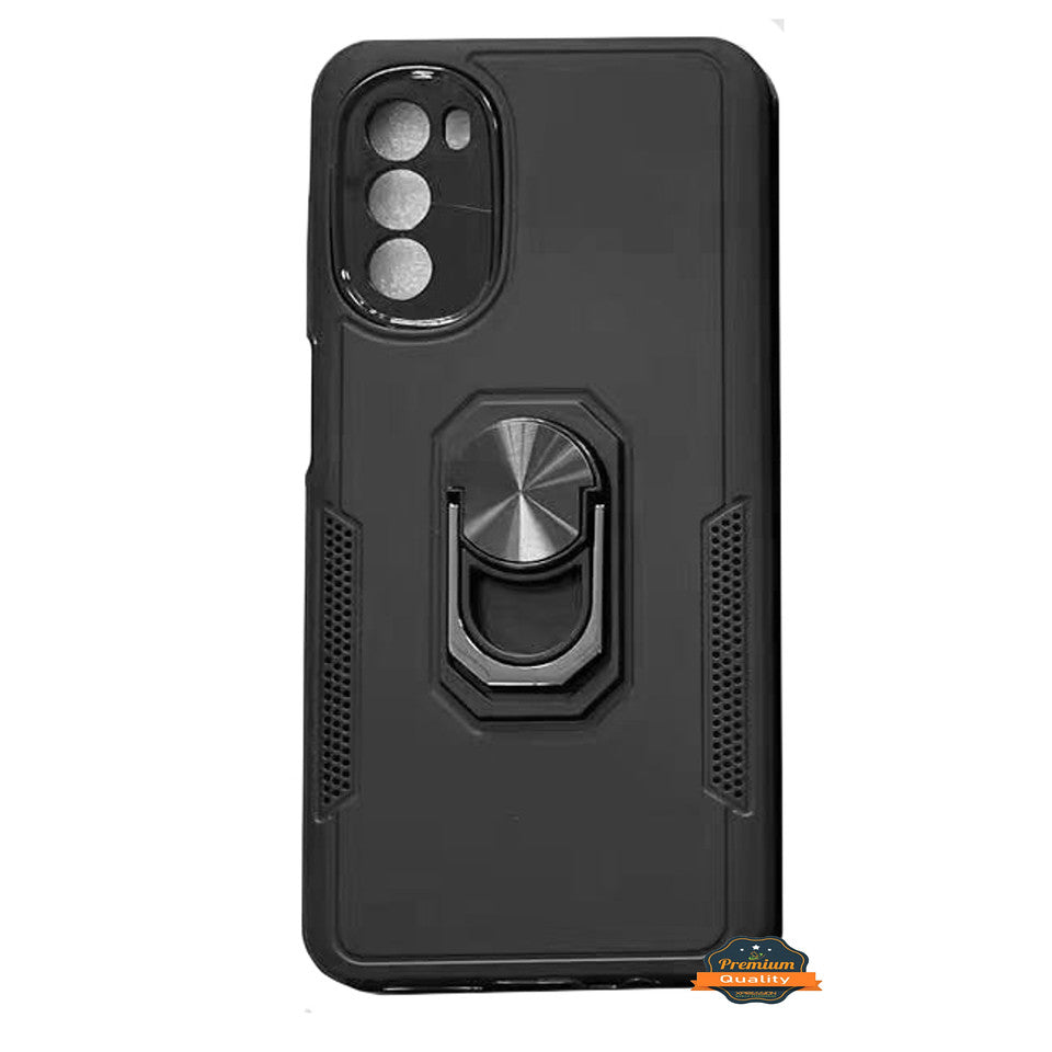 For Samsung Galaxy A03S Ring Holder Stand, Support Magnetic Car Mount, Hard TPU Hybrid Shockproof Phone Case Cover