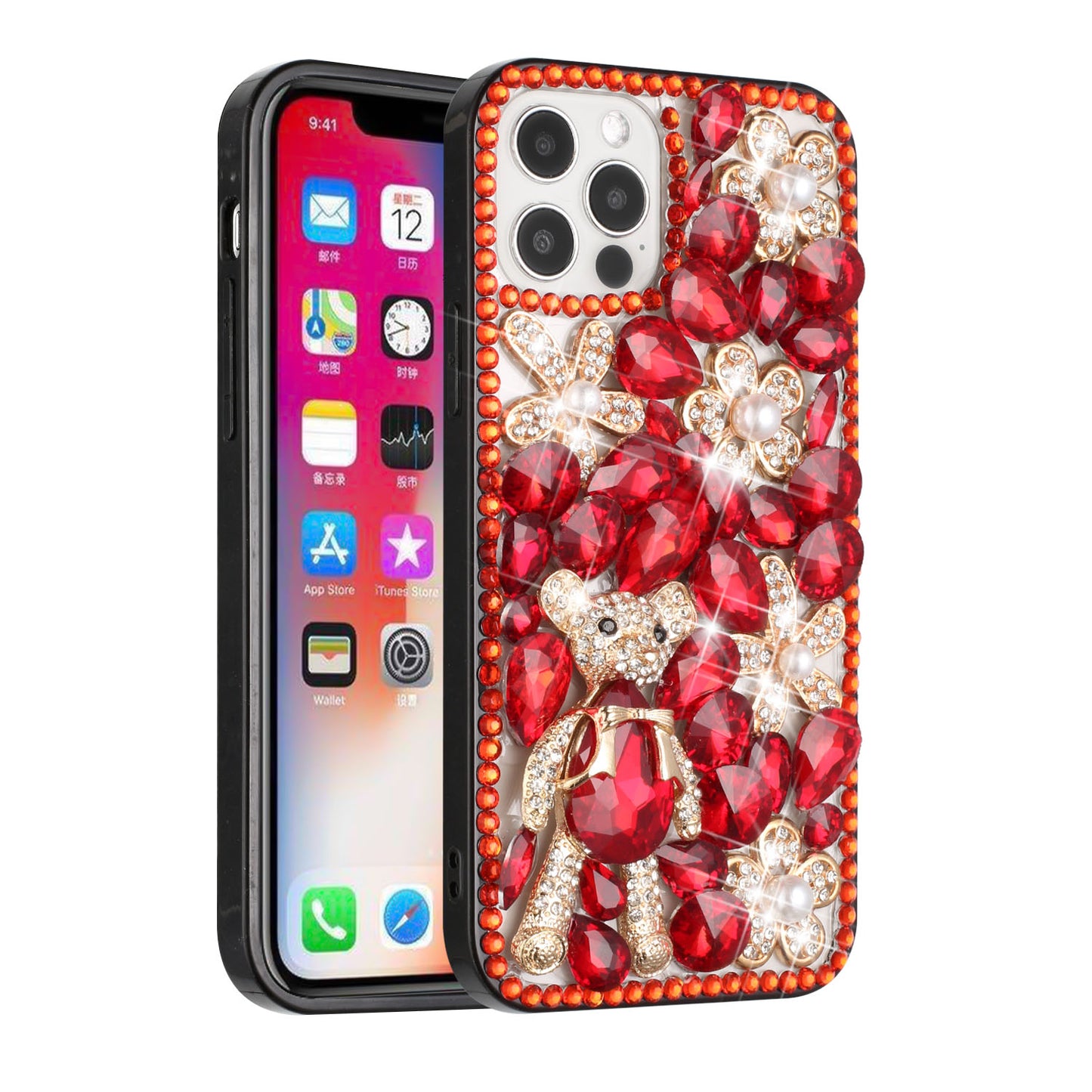 For Samsung Galaxy A33 5G Bling Crystal 3D Full Diamonds Luxury Sparkle Transparent Rhinestone Glitter Hybrid Bumper Phone Case Cover