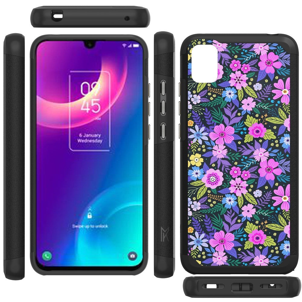 For TCL 30z Ultra Slim Corner Protection Shock Absorption Hybrid Dual Layer Hard TPU Rubber Frame Armor Defender Phone Case Cover