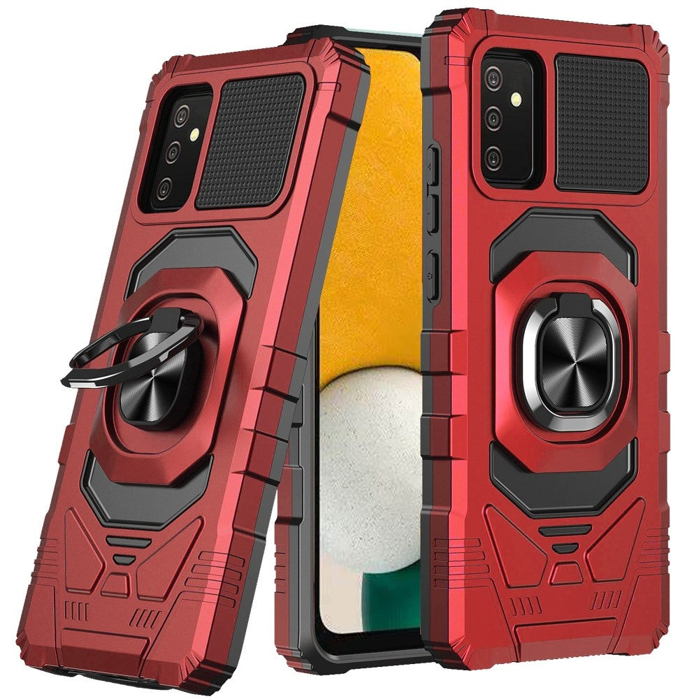 For Samsung Galaxy A13 4G Hybrid Dual Layer with Rotate Magnetic Ring Stand Holder Kickstand, Rugged Shockproof Protective Phone Case Cover