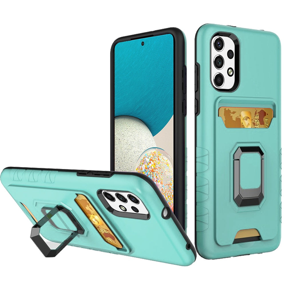 For Samsung Galaxy A53 5G Wallet Case Designed with Credit Card Holder & Stand Kickstand Ring Heavy Duty Hybrid Armor Phone Case Cover