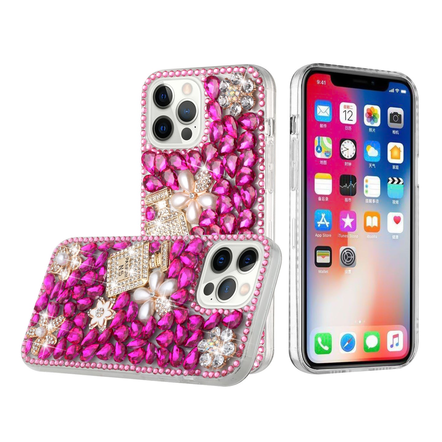 For Motorola Moto G Power 2022 Bling Clear Crystal 3D Full Diamonds Luxury Sparkle Transparent Rhinestone Hybrid Bumper Phone Case Cover