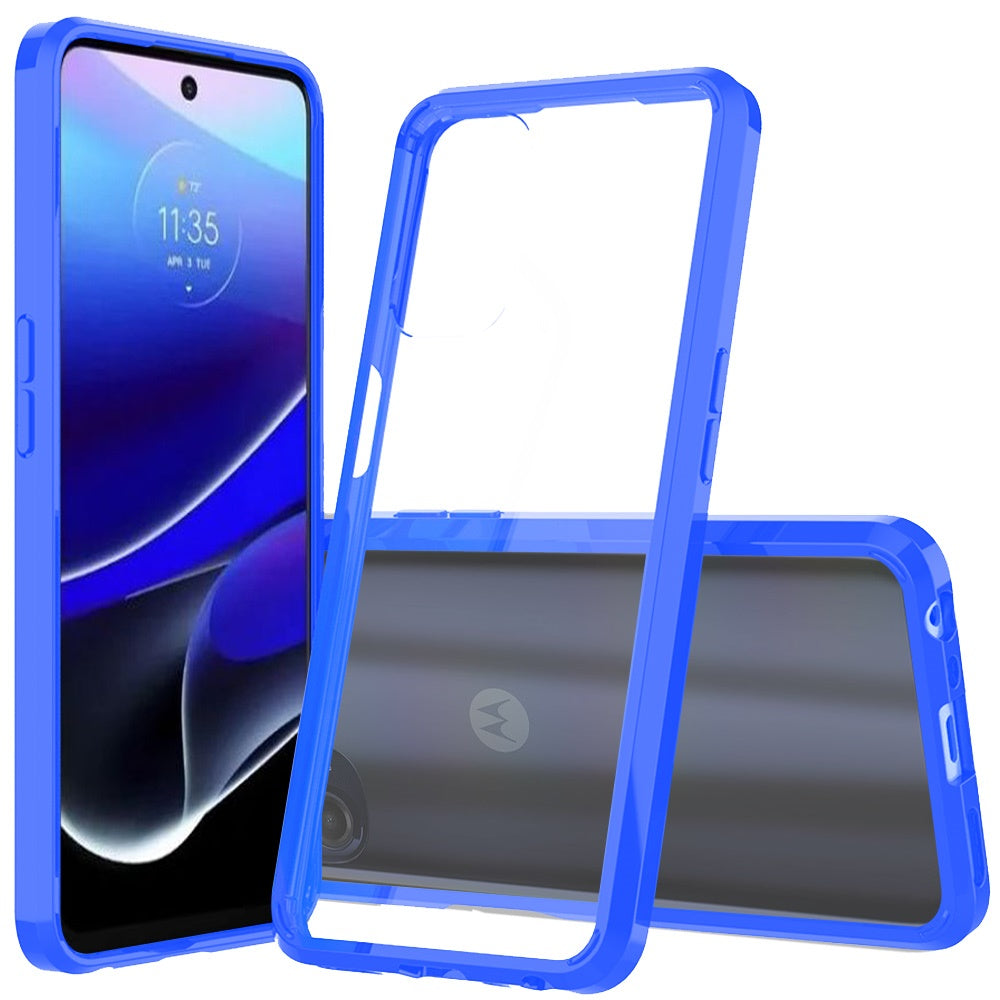 For Motorola Moto G Stylus 5G 2022 Hybrid Slim Crystal Clear Transparent Shock-Absorption Bumper Hard PC Back Frame Phone Case Cover