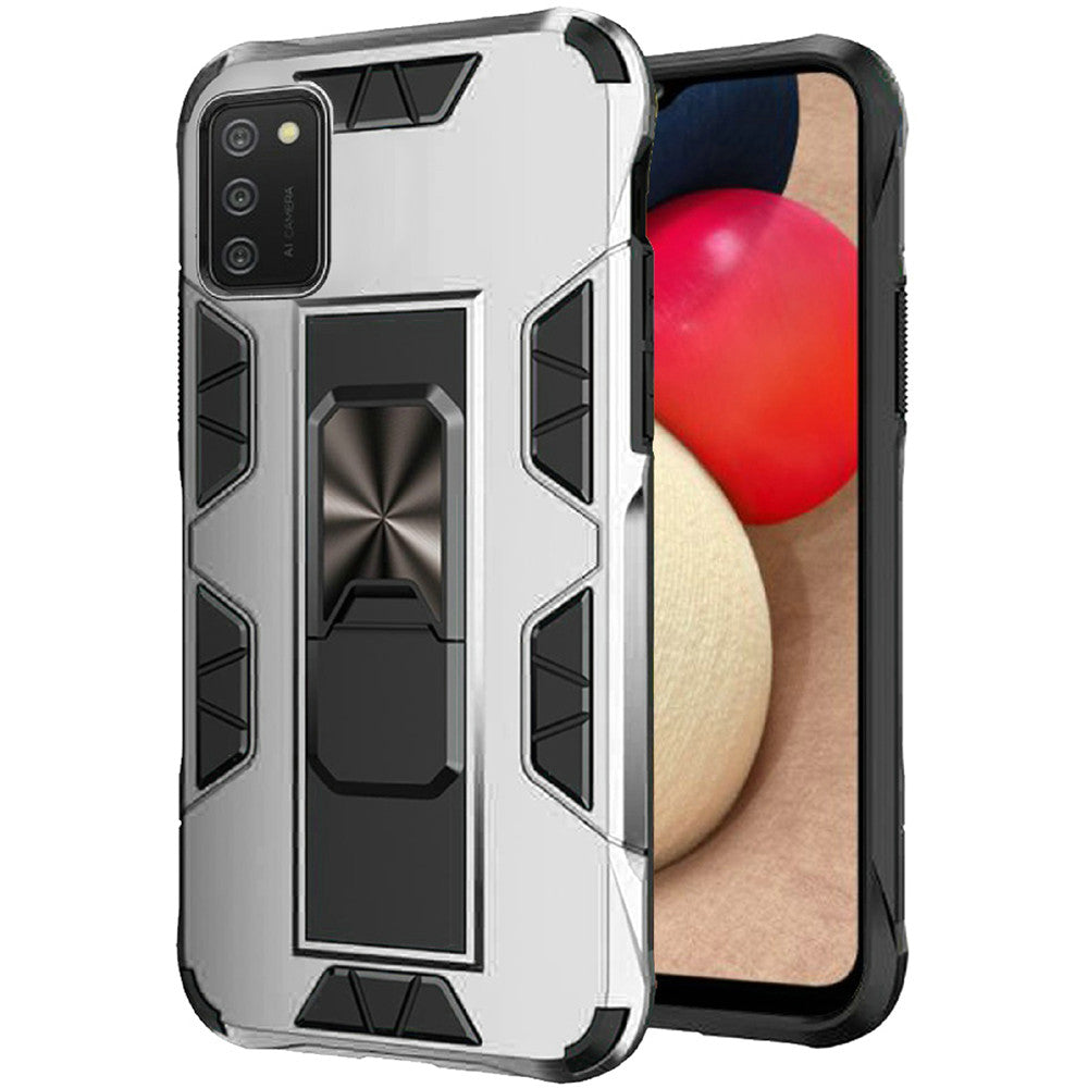 For Samsung Galaxy A02S Hybrid Magnetic Slide Ring Stand fit Car Mount Grip Holder Full Body Heavy Duty Rugged Military Grade Phone Case Cover