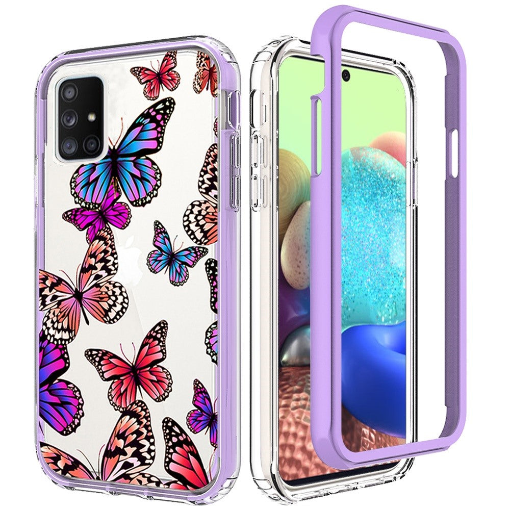 For Samsung Galaxy A71 5G Beautiful Design Hybrid Triple Layer Armor Hard PC Rubber TPU Shockproof Protective Frame Phone Case Cover