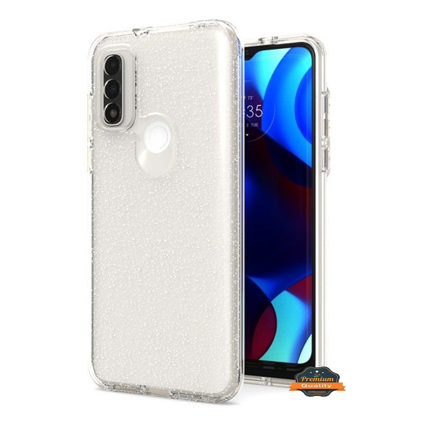 For TCL REVVL V Plus 5G Glitter Sparkle Bling Shiny Thin Slim Hybrid Shockproof Rubber Silicone TPU Gel Protective Phone Case Cover