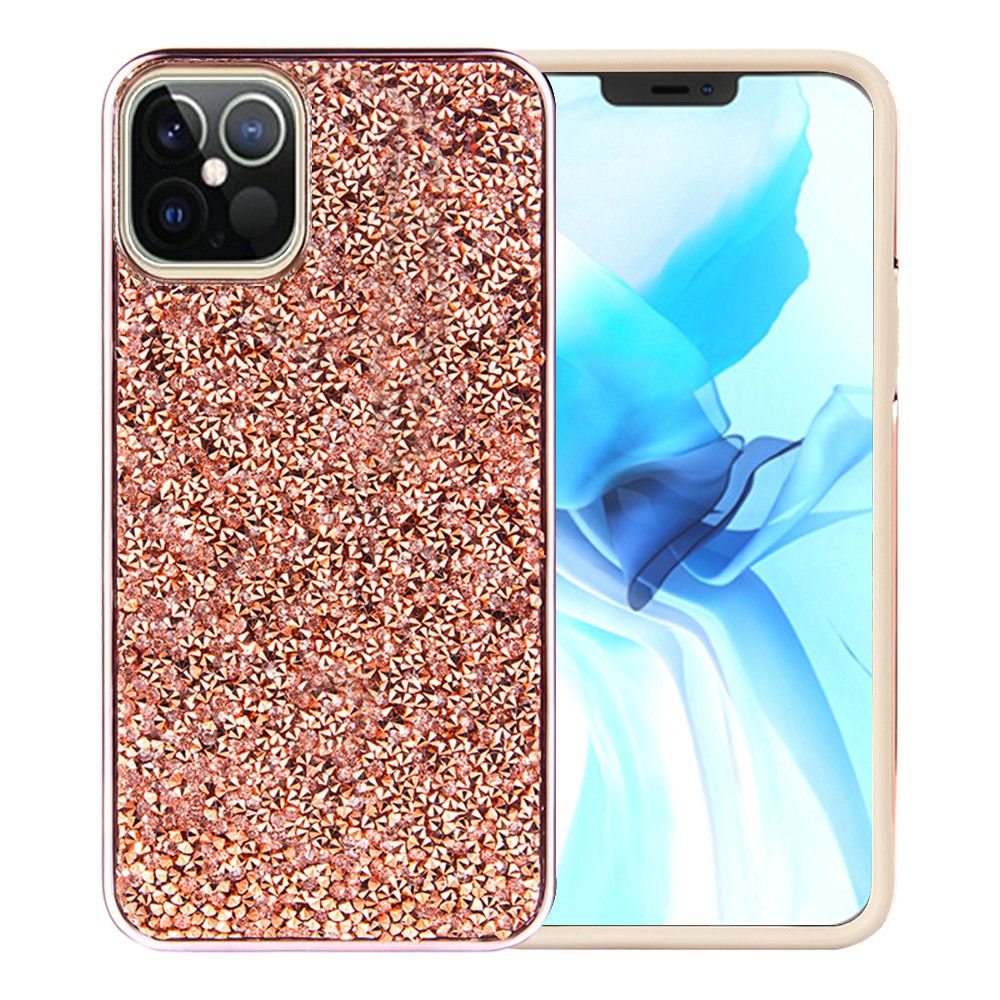 For Apple iPhone 14 /Plus Pro Max Bling Rhinestone Diamond Shiny Glitter Hybrid Bumper Dual Layer Rugged Phone Case Cover