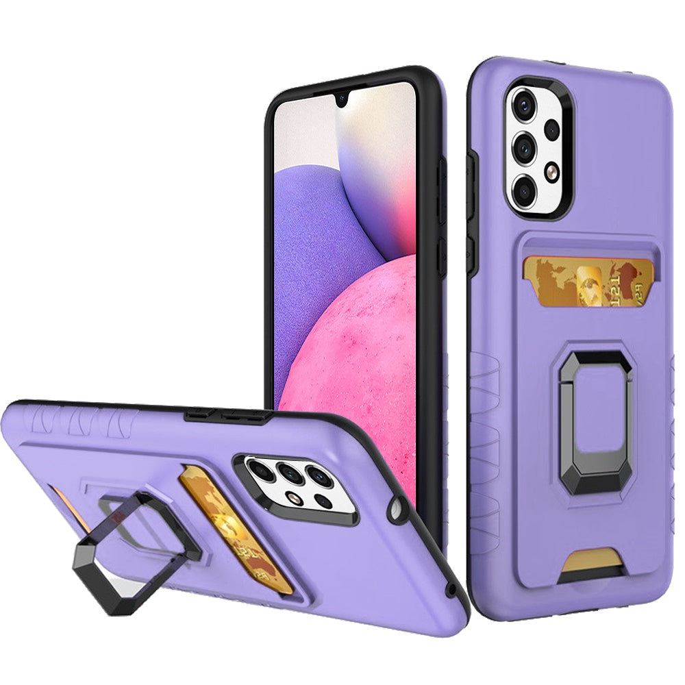 For Samsung Galaxy A33 5G Wallet Case Designed with Credit Card ID Holder & Stand Kickstand Ring Heavy Duty Hybrid Armor Phone Case Cover