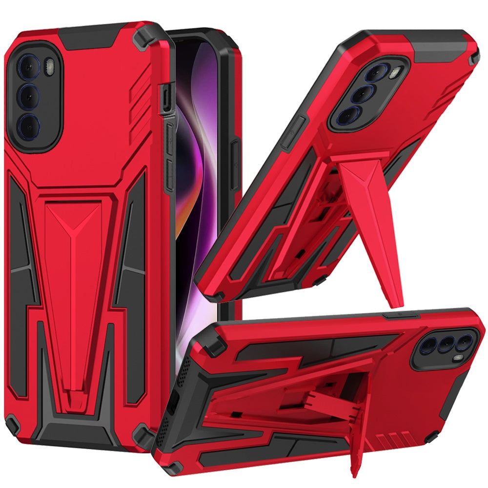 For Motorola Moto G 5G 2022 Heavy Duty Protection Hybrid Built-in Kickstand Rugged Shockproof Military Grade Dual Layer Phone Case Cover