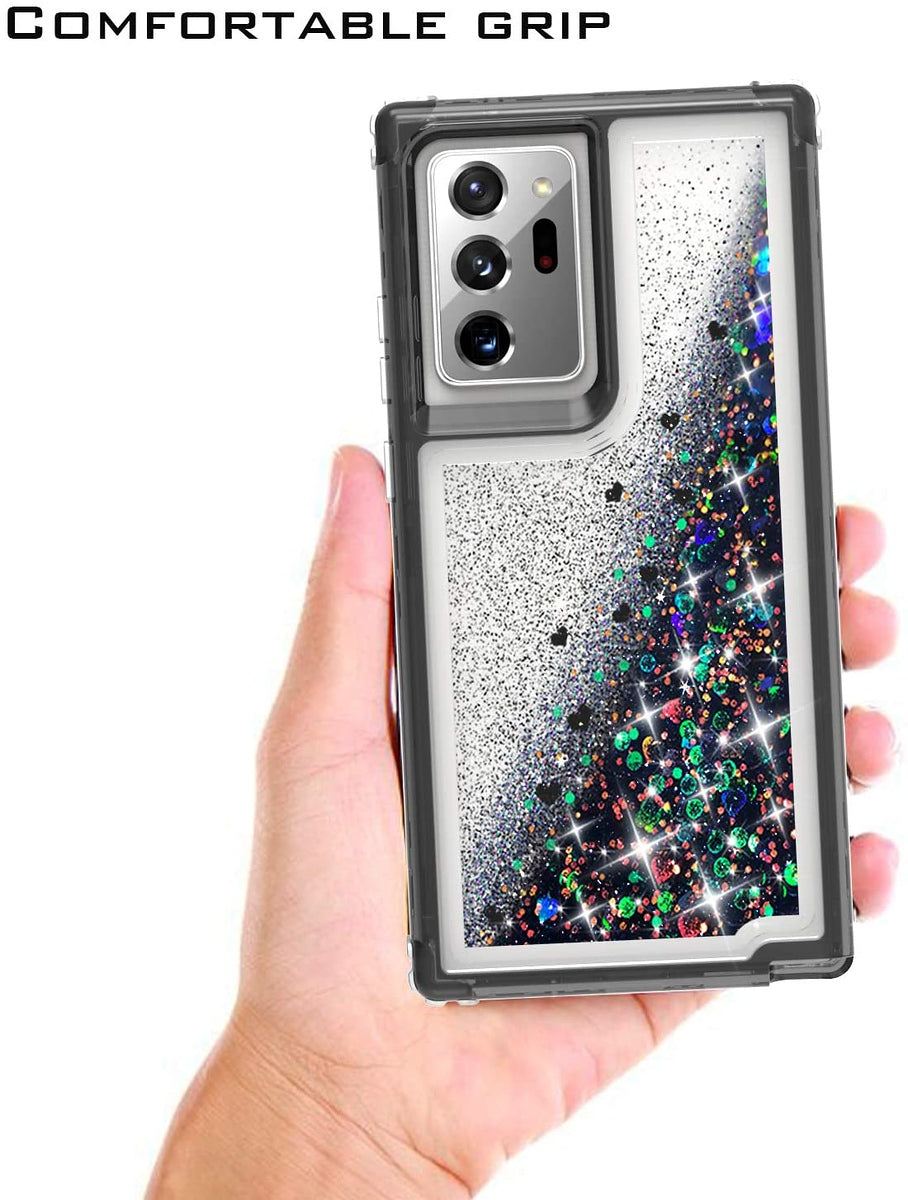 For Samsung Galaxy A22 5G Hybrid Liquid Glitter 3D Bling Quicksand Flowing Sparkle Hard Shockproof 3 in 1 TPU Heavy Duty Phone Case Cover