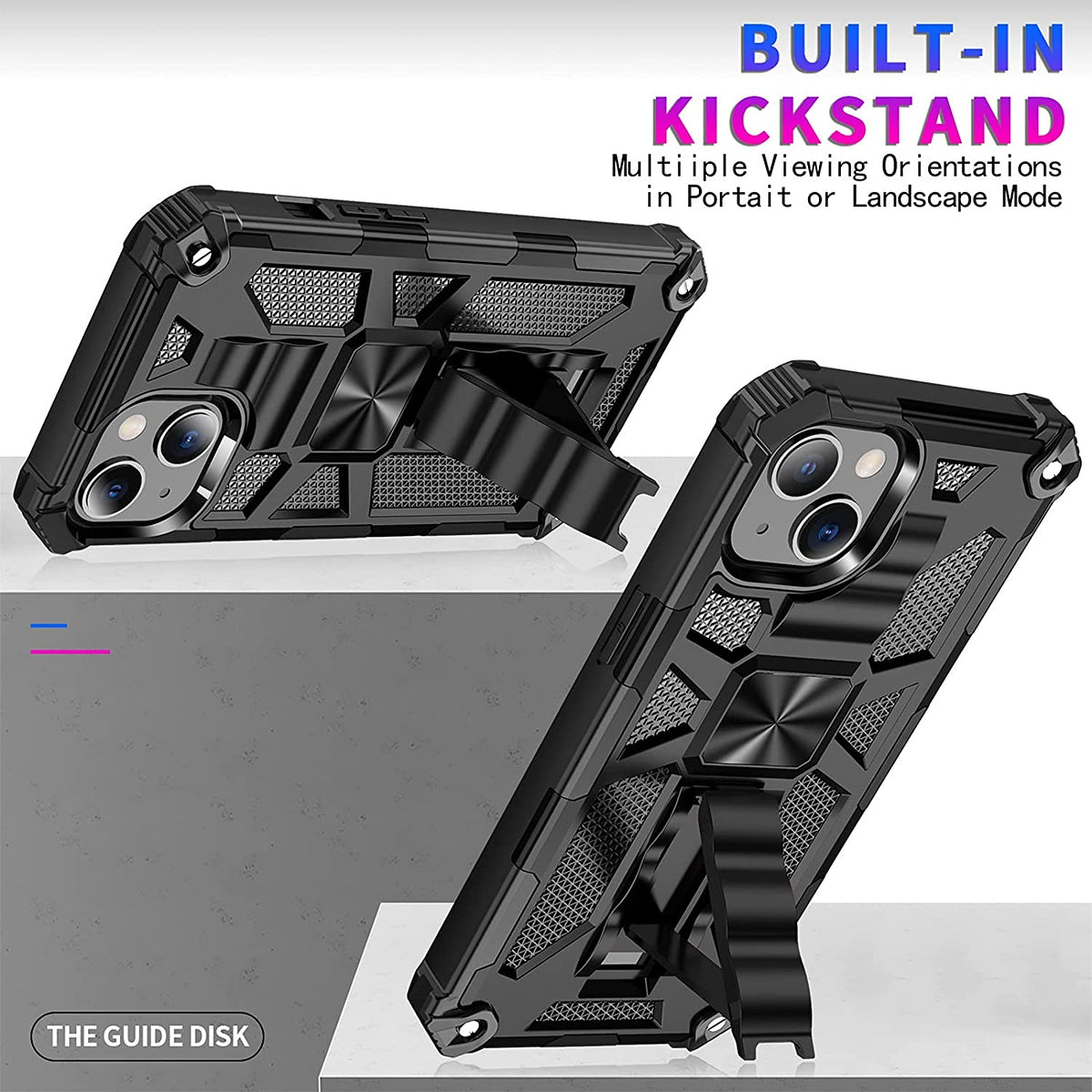 For Samsung Galaxy A03 Core Built in Magnetic Kickstand, Military Hybrid Bumper Heavy Duty Dual Layers Rugged Protective Phone Case Cover